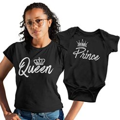 Queen T-Shirt Prince Onsie, Gift For New Mom, Womens Black 2XL Shirt & Black -Vest Shirt Sales 415mnlelF0L