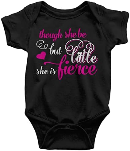 Texas Tees Though She Be But Little She is Fierce Bodysuit, Outfit for Baby Girl Texas Tees Though She Be But Little She Is Fierce Bodysuit, Outfit For Baby Girl -Vest Shirt Sales 41UjNjJYI1L. AC