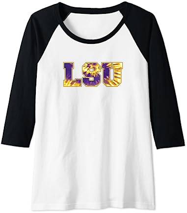 LSU Tigers Tie-Dye Raglan Baseball Tee LSU Tigers Tie-Dye Raglan Baseball Tee -Vest Shirt Sales A1