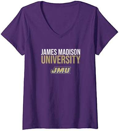 Womens James Madison University JMU Dukes Stacked V-Neck T-Shirt Womens James Madison University JMU Dukes Stacked V-Neck T-Shirt -Vest Shirt Sales