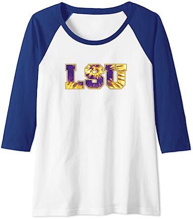 LSU Tigers Tie-Dye Raglan Baseball Tee LSU Tigers Tie-Dye Raglan Baseball Tee -Vest Shirt Sales