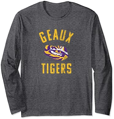LSU Tigers Large Long Sleeve T-Shirt LSU Tigers Large Long Sleeve T-Shirt -Vest Shirt Sales B11
