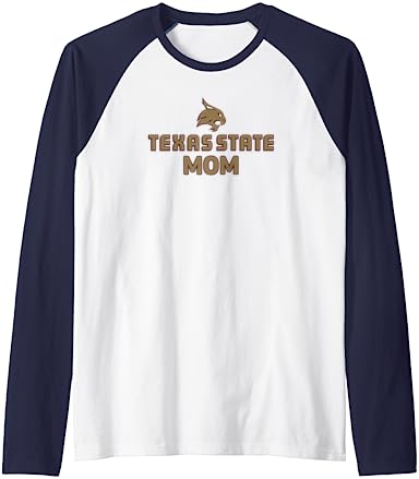 Texas State University Bobcats Mom Raglan Baseball Tee Texas State University Bobcats Mom Raglan Baseball Tee -Vest Shirt Sales