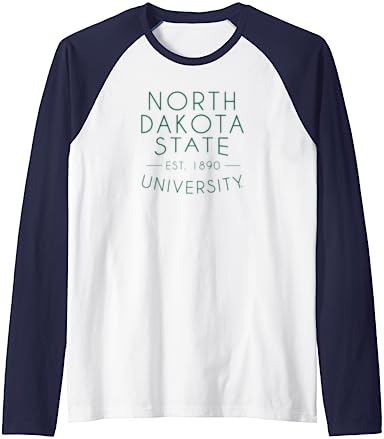 North Dakota State University NDSU Bison Simple Raglan Baseball Tee North Dakota State University NDSU Bison Simple Raglan Baseball Tee -Vest Shirt Sales