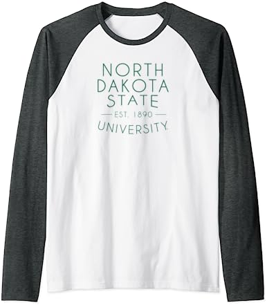 North Dakota State University NDSU Bison Simple Raglan Baseball Tee North Dakota State University NDSU Bison Simple Raglan Baseball Tee -Vest Shirt Sales