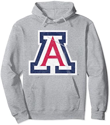 University of Arizona Wildcats Distressed Primary Pullover Hoodie University Of Arizona Wildcats Distressed Primary Pullover Hoodie -Vest Shirt Sales B1Wsm