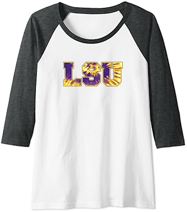 LSU Tigers Tie-Dye Raglan Baseball Tee LSU Tigers Tie-Dye Raglan Baseball Tee -Vest Shirt Sales
