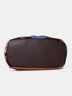 Women Genuine Leather Patchwork Rivet Backpack -Vest Shirt Sales 1f41515e fd18 4122 b4bb b238189c5bc9