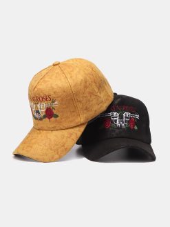 Unisex Cotton Embroidery Rose And Letter Casual Sunshade Baseball Hat -Vest Shirt Sales 304929b7 20cd 40df a95f 72749242814b