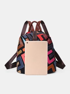 Women Genuine Leather Patchwork Rivet Backpack -Vest Shirt Sales 4656dbe6 4bbf 4590 92bc 12d4afe742aa