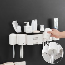 2/3/4 Drawer Toothbrush Rack Hole-free Mouthwash Cup Wall-mounted Toothpaste Extruder -Vest Shirt Sales 51a754d8 b36f 40da bcb0 6ddee9acda77