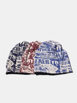 Unisex Cotton Vintage Overlay Graffiti Letter Pattern Print Fashion Brimless Beanie Hat -Vest Shirt Sales 6bce4349 c367 4fcf 9653 f29b4440a8a6