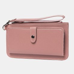Women Faux Leather Solid Multi-function Long Wallet 12 Card Slots Phone Clutch Bags -Vest Shirt Sales 99de7ad0 1c1f 4c91 9fbd 7d6188053a93