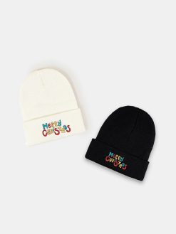 Christmas Unisex Acrylic Knitted Colorful Letters Pattern Embroidery All-match Warmth Brimless Beanie Hat -Vest Shirt Sales b6973eb4 7bdd 403f aa97 dac3a6ae530e