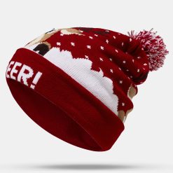 Christmas Snowman Elk Christmas Tree Cuffed Ball Knit Hat -Vest Shirt Sales be0ea2e8 70bc 463b a217 a4c002556c1b