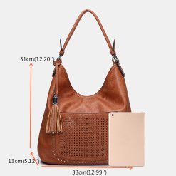 Women Laser Cut Bag Tassel Rivet Tote Bag -Vest Shirt Sales d2af7f3b ce39 48f7 87c8 6179b83f88cf