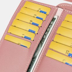Women Faux Leather Solid Multi-function Long Wallet 12 Card Slots Phone Clutch Bags -Vest Shirt Sales d6f4526a 87ad 4bb8 9223 49bf72054c3d
