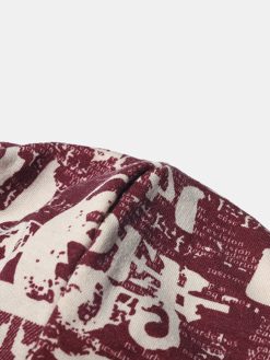 Unisex Cotton Vintage Overlay Graffiti Letter Pattern Print Fashion Brimless Beanie Hat -Vest Shirt Sales da42aee5 0ffb 40ad bed5 d49b8d5f229d